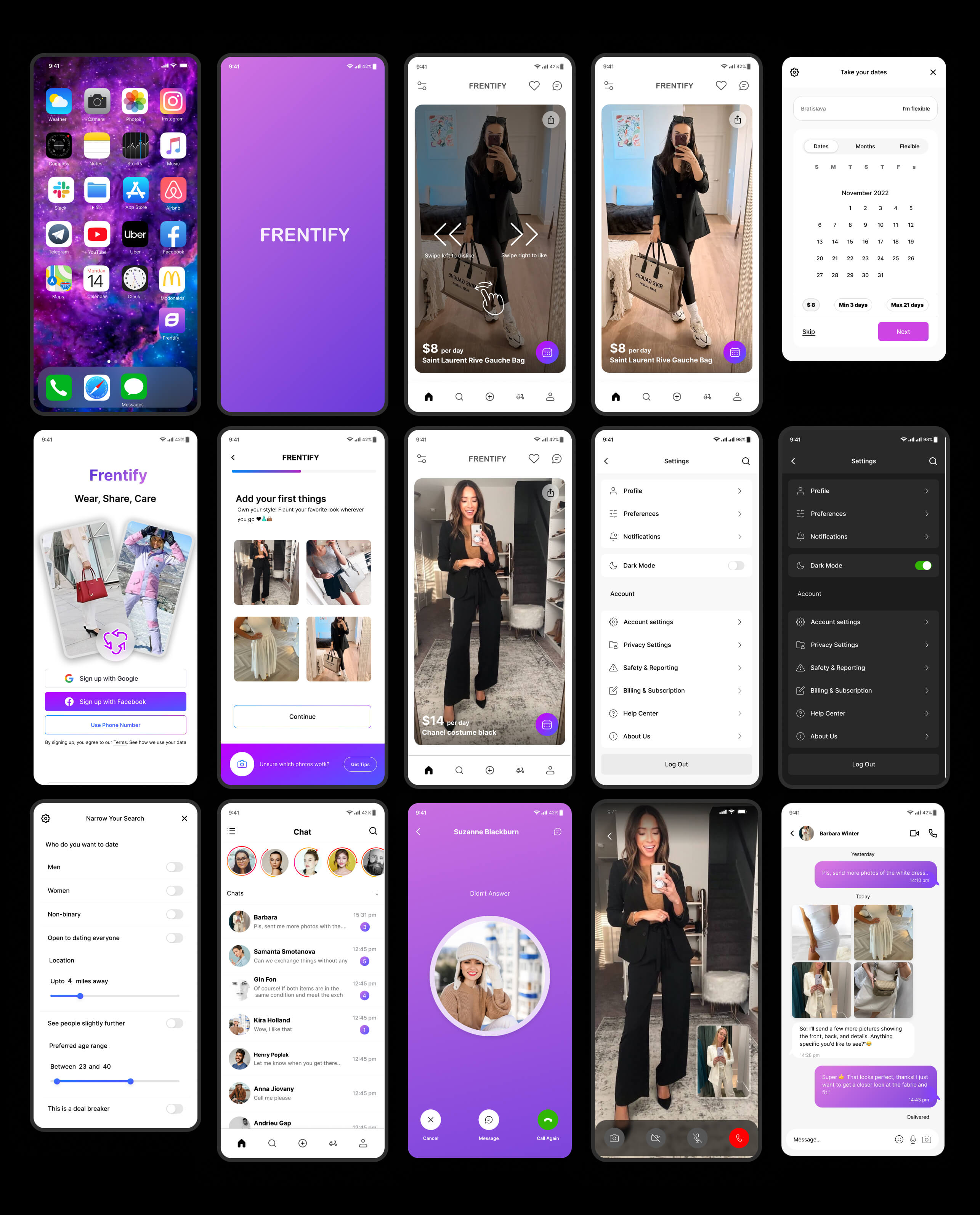 Frentify App - User Profile