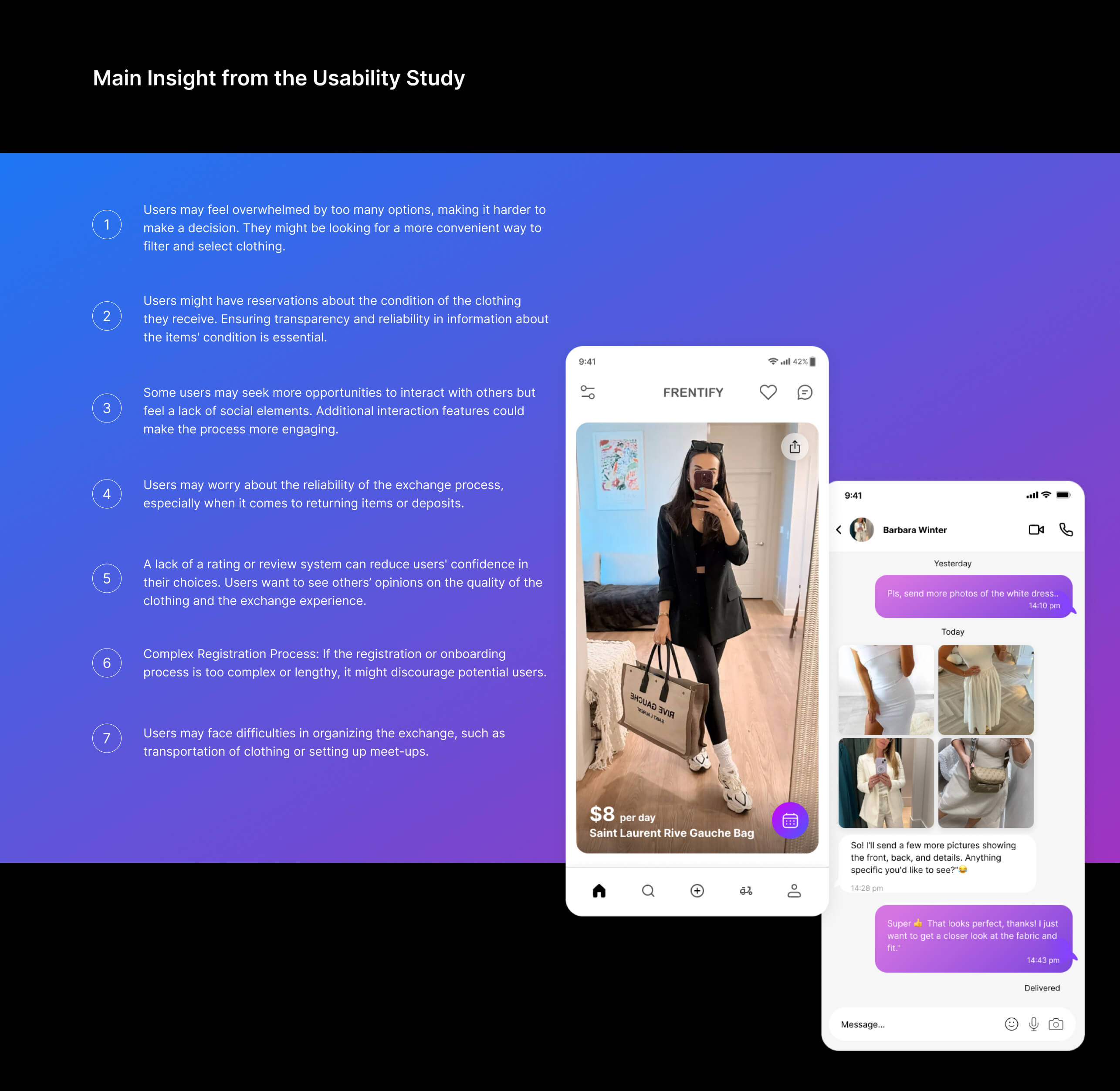 Frentify App - Home Screen