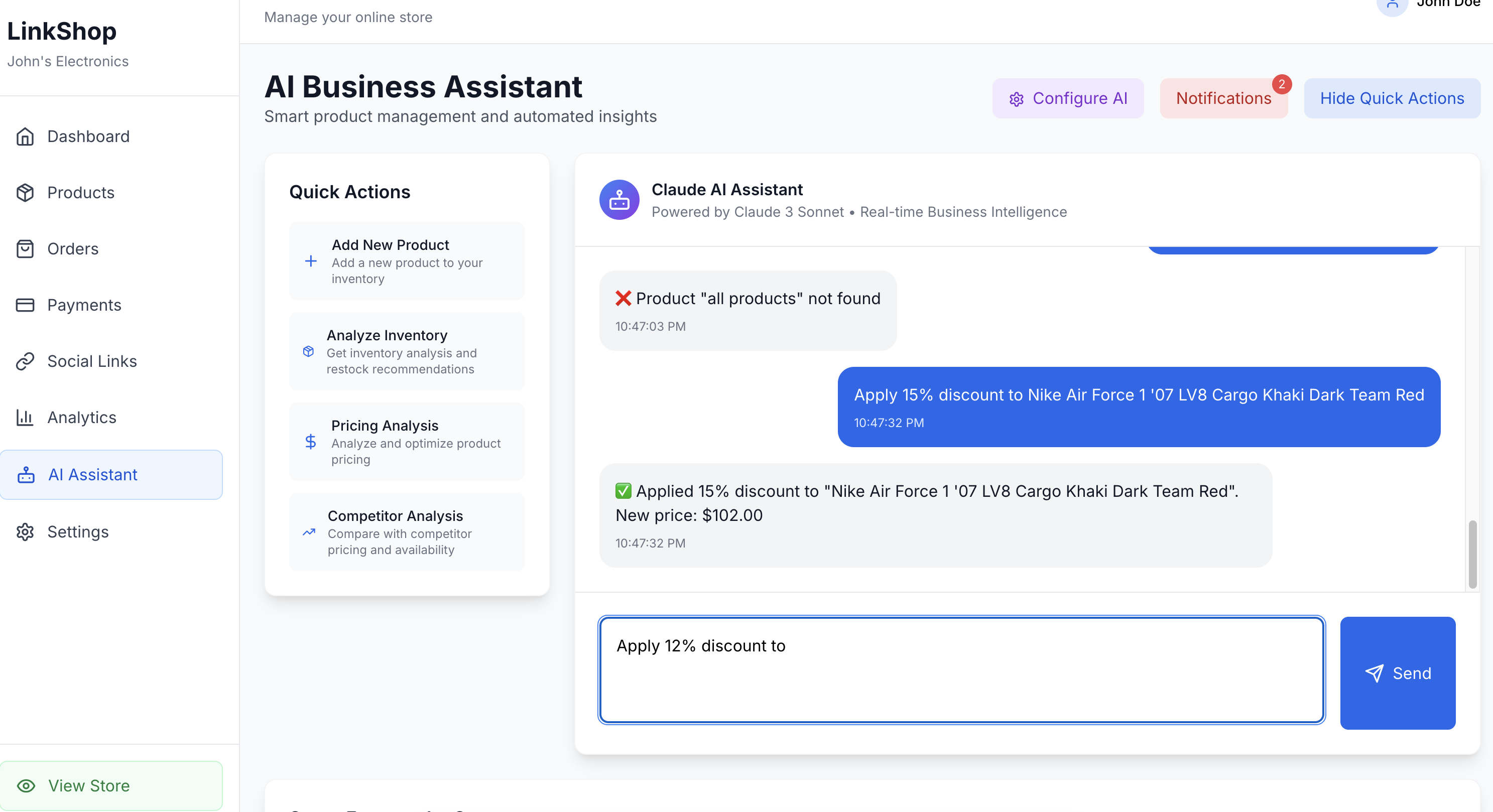 Analytics Dashboard