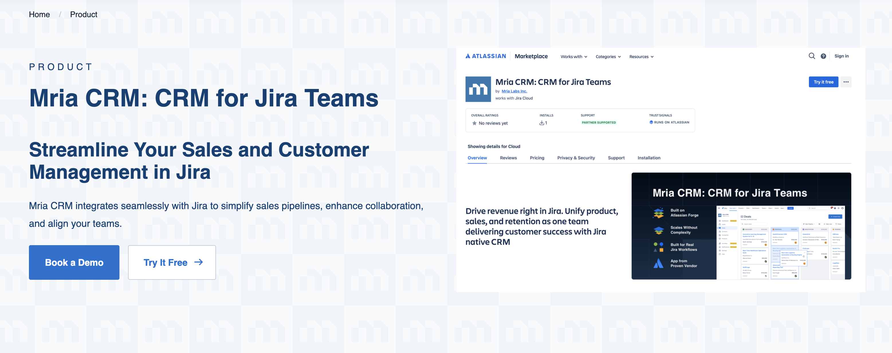 MRIACRM Landing Page